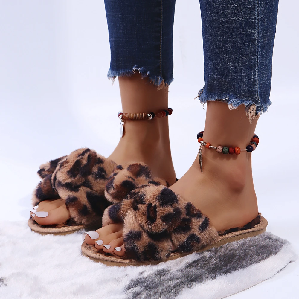 Тапочки меховые женские, с леопардовым принтом, зимние, с бантом, из искусственного меха, теплые, плюшевые, 2021
Тапочки меховые женские, с леопардовым принтом, зимние, с бантом, из искусственного меха, теплые, плюшевые, 2021