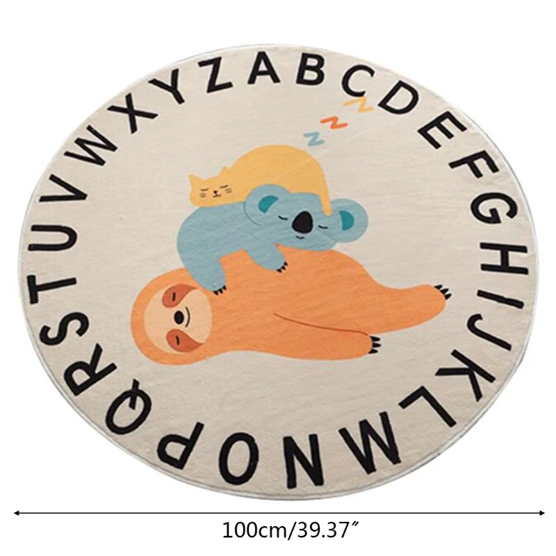 Cartoon Animal Print Baby Play Mat Crawling Carpet Kids Room Floor Rug Round Game Pad Playmat Nursery Decor Props
Cartoon Animal Print Baby Play Mat Crawling Carpet Kids Room Floor Rug Round Game Pad Playmat Nursery Decor Props