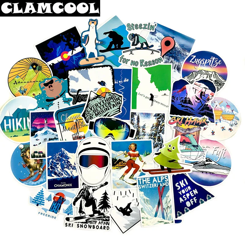 70Pcs Sports Fashion Ski Sticker For Scrapbooking Motorcycle Luggage Computer Toy Suitcase Children | Игрушки и хобби