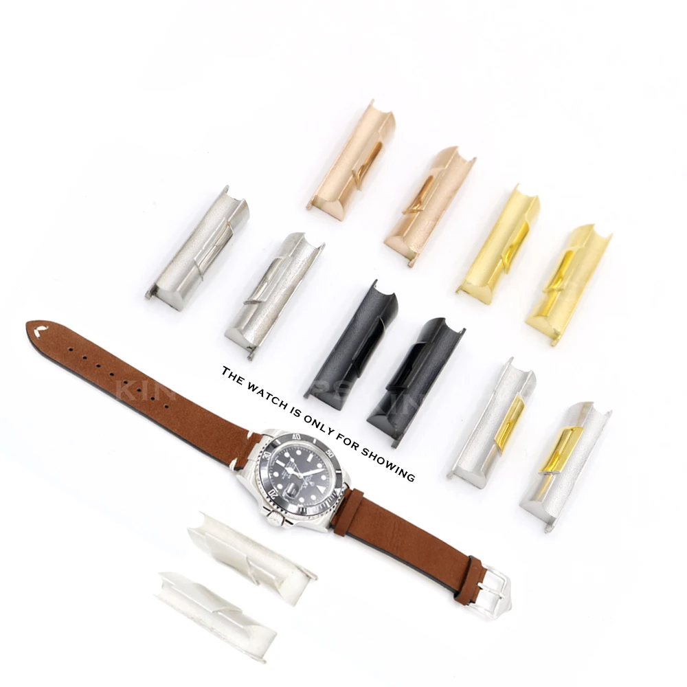 CARLYWET 20mm Silver Gold Black Rose Gold Solid Curved End Link For Rolex Submariner Daytona GMT Watch Band Rubber Leather
CARLYWET 20mm Silver Gold Black Rose Gold Solid Curved End Link For Rolex Submariner Daytona GMT Watch Band Rubber Leather