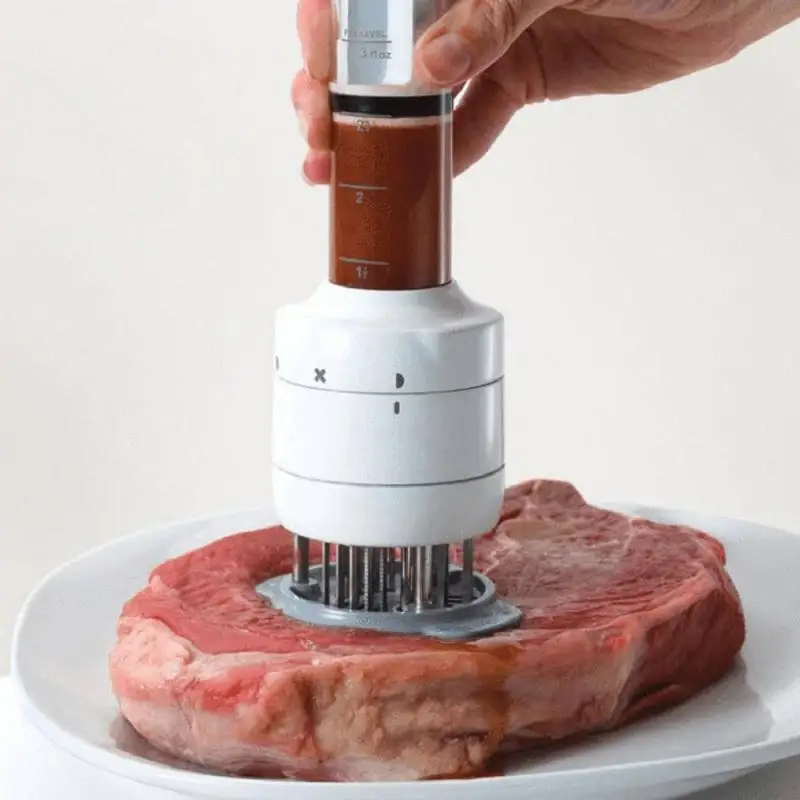 Meat Tenderizer Needle BBQ Meat Injector Marinade Flavor Syringe Kitchen Tools Meat Poultry Tools New Stainless Steel
Meat Tenderizer Needle BBQ Meat Injector Marinade Flavor Syringe Kitchen Tools Meat Poultry Tools New Stainless Steel