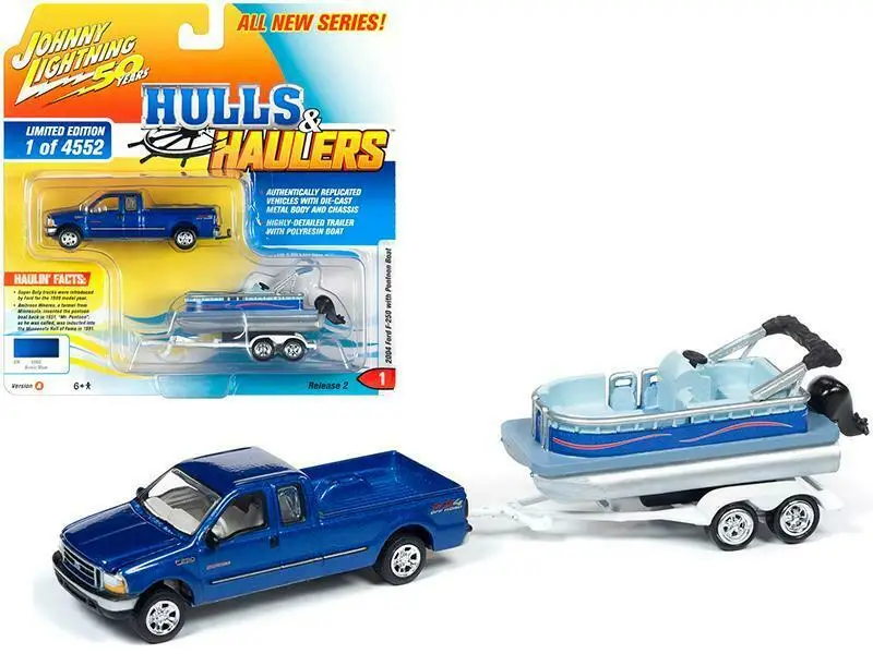 Johnny Lightning cars 1/64 2004 Ford F-250 HULLS and HAULERS two cars Collector Edition Kids Toys
Johnny Lightning cars 1/64 2004 Ford F-250 HULLS and HAULERS two cars Collector Edition Kids Toys
