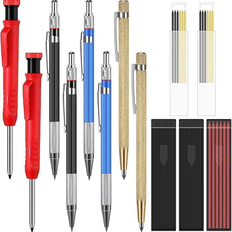 Carpenter Pencil Sets for Construction 13 Pieces Woodworking Pencils Mechanical Pencils and Scriber Tool with Refills
Carpenter Pencil Sets for Construction 13 Pieces Woodworking Pencils Mechanical Pencils and Scriber Tool with Refills