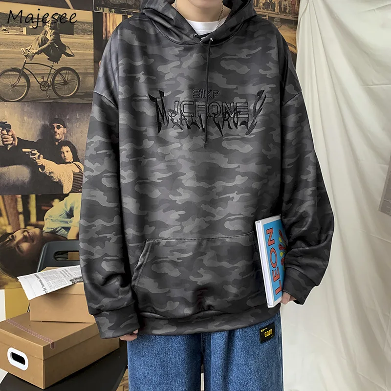 Men Camouflage with Hat Hoodies Loose Hipster Teenagers Japanese New-arrival All-match Males Sweatshirts Leisure Outwear Autumn
Men Camouflage with Hat Hoodies Loose Hipster Teenagers Japanese New-arrival All-match Males Sweatshirts Leisure Outwear Autumn