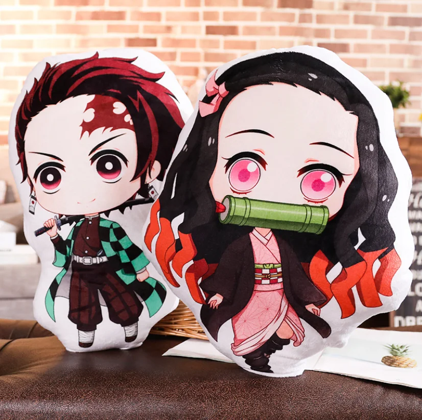 Подушка с принтом аниме Kimetsu no Yaiba плюшевая игрушка Kamado Tanjirou Nezuko Q veision подушка