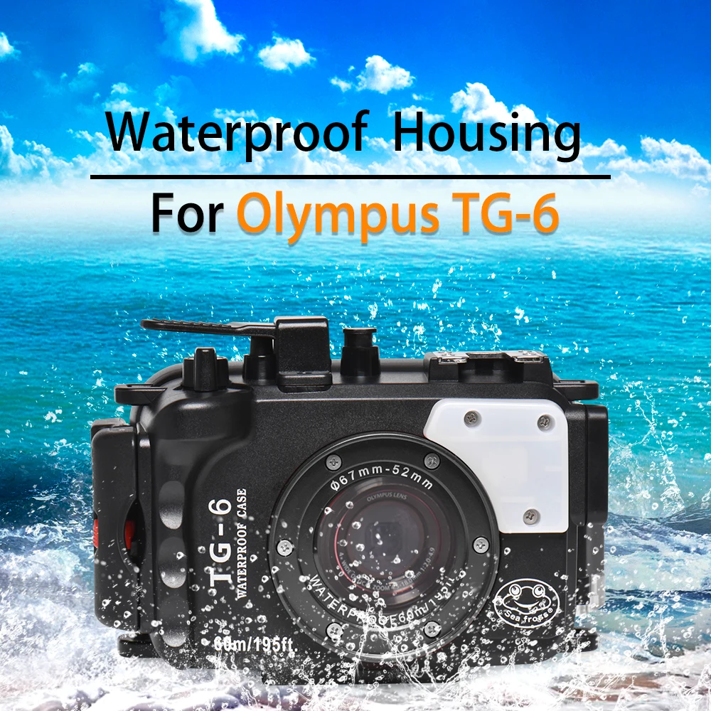 

Для Olympus TG-6 TG6 водонепроницаемый чехол для камеры 60M/195ft новейший защитный чехол для подводной камеры 2019 корпус для камеры для дайвинга 1 шт.