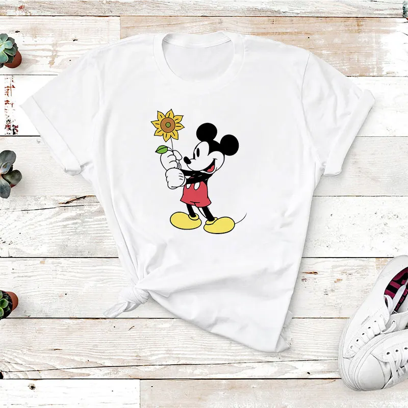 Fashion Disney Women Tshirts New Summer Classic Mickey Print Short Sleeve T-Shirts Casual Slim Top Female Kawaii White Tee Shirt
Fashion Disney Women Tshirts New Summer Classic Mickey Print Short Sleeve T-Shirts Casual Slim Top Female Kawaii White Tee Shirt