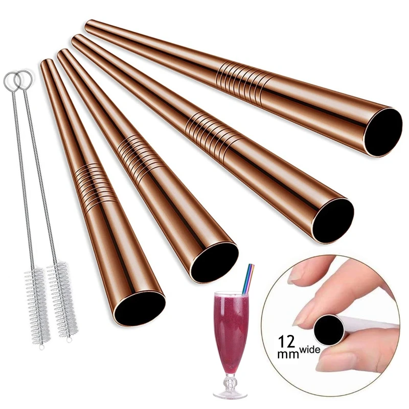 8.5" Diameter Metal Smoothie Straws Reusable Eco-friendly Stainless Steel Straw for Boba Bubble Milkshakes Drinking Accessory
8.5" Diameter Metal Smoothie Straws Reusable Eco-friendly Stainless Steel Straw for Boba Bubble Milkshakes Drinking Accessory