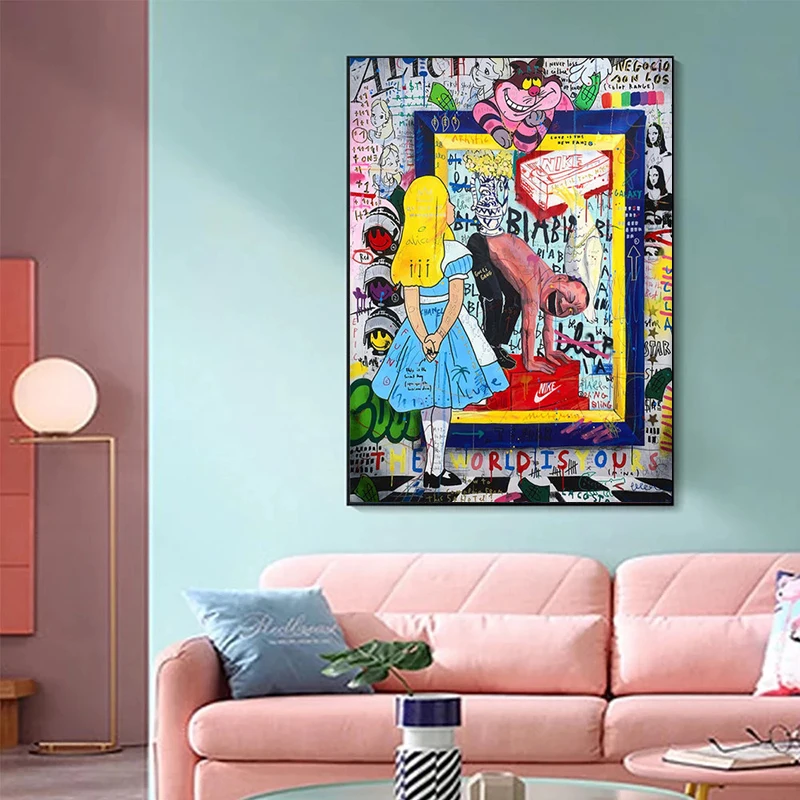 Modern Street Art Little Girl Graffiti Pop Art Canvas Painting Posters and Prints Wall Art Pictures Living Room Home Decoration
Modern Street Art Little Girl Graffiti Pop Art Canvas Painting Posters and Prints Wall Art Pictures Living Room Home Decoration