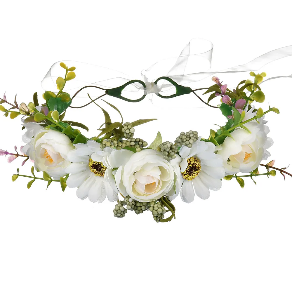 2021 youth beautiful fairy Bride Bridesmaid wreath simulation flower seaside holiday adjustable Flower Hair Band x1
2021 youth beautiful fairy Bride Bridesmaid wreath simulation flower seaside holiday adjustable Flower Hair Band x1