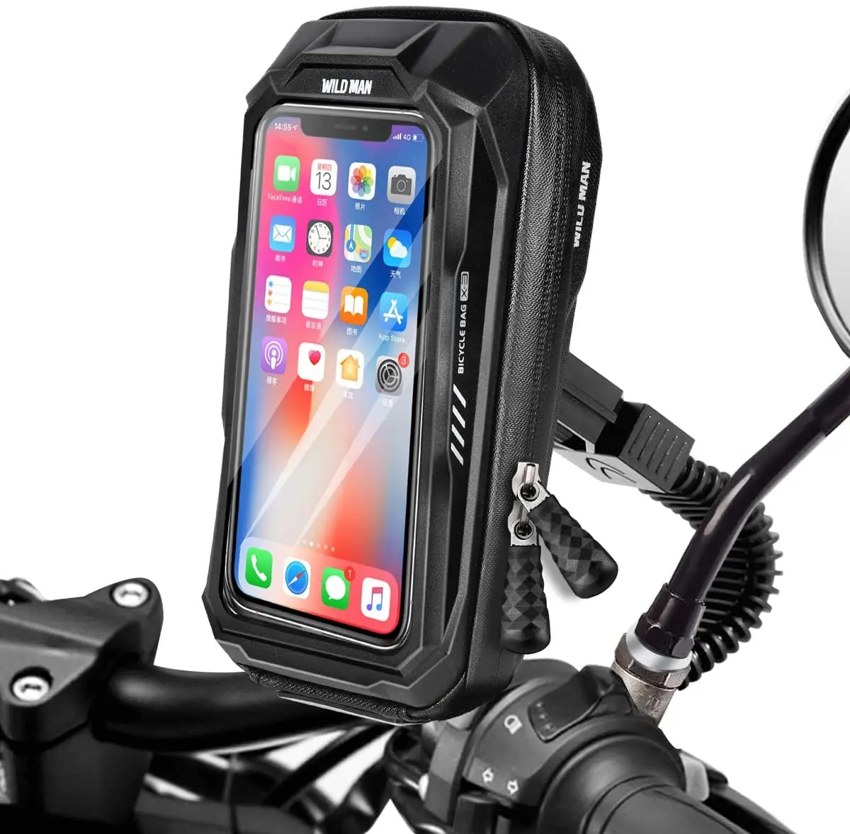 BTNEEU Motorcycle Phone Mount Waterproof 360°Rotation Motorbike Phone Holder with Rain Cover, Adjustable Motorcycle Mirror
BTNEEU Motorcycle Phone Mount Waterproof 360°Rotation Motorbike Phone Holder with Rain Cover, Adjustable Motorcycle Mirror
