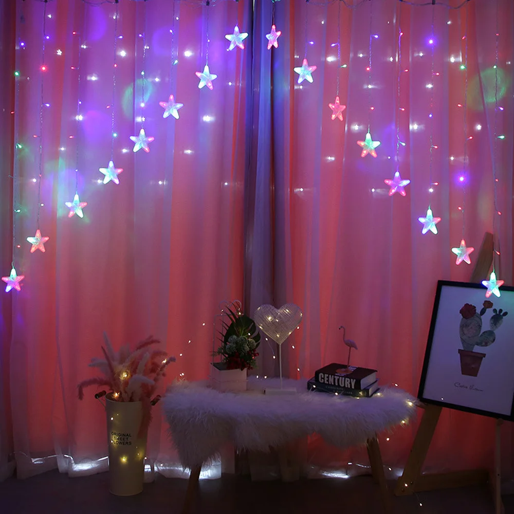 Colorful Star Curtain LED Fairy String Lights Garland Christmas Decoration for Wedding Party Supplies Decoration
Colorful Star Curtain LED Fairy String Lights Garland Christmas Decoration for Wedding Party Supplies Decoration