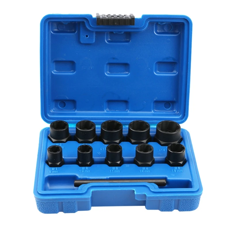 Premium 11Pcs Impact Damaged Bolt Nut Screw Remover Extractor Socket Tool Kit Removal Set Bolt Nut Screw Removal Socket Wrench
Premium 11Pcs Impact Damaged Bolt Nut Screw Remover Extractor Socket Tool Kit Removal Set Bolt Nut Screw Removal Socket Wrench