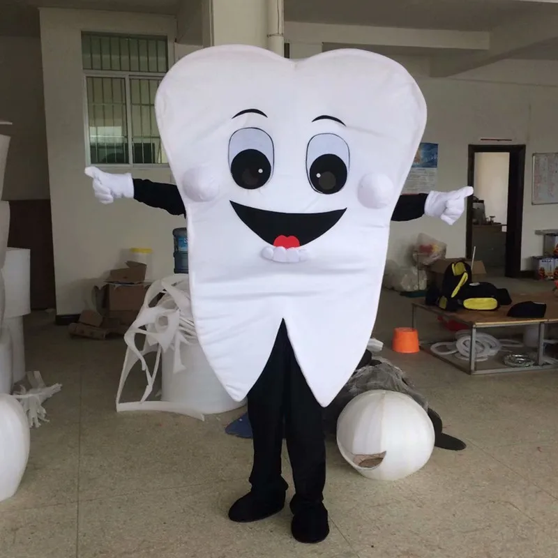 

Cartoon Teeth Tooth Mascot Costume Adult Size Cosplay Costume Parties Cartoon Appearl Halloween Birthday Cosplay Can Add Logo