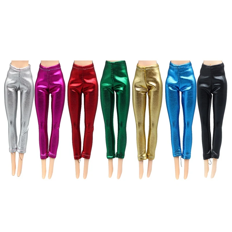 1 шт. эластичная яркая Цвет кожаные штаны на резинке для 29 см кукольная одежда