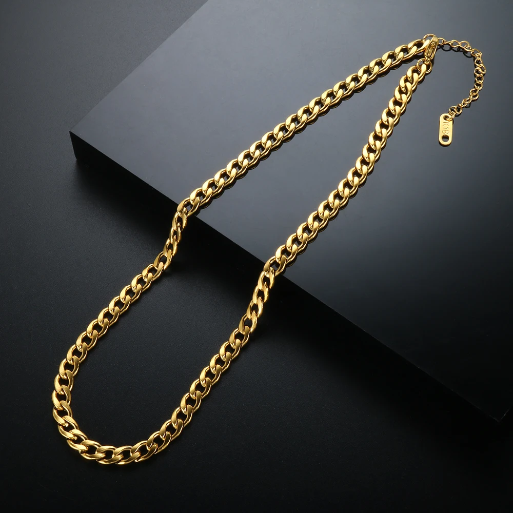 ZMFashion Mens Cuban Link Chain Necklace Stainless Steel Vintage Punk Hip Hop Clavicle Choker Gold Plated Jewelry For Women Men
ZMFashion Mens Cuban Link Chain Necklace Stainless Steel Vintage Punk Hip Hop Clavicle Choker Gold Plated Jewelry For Women Men