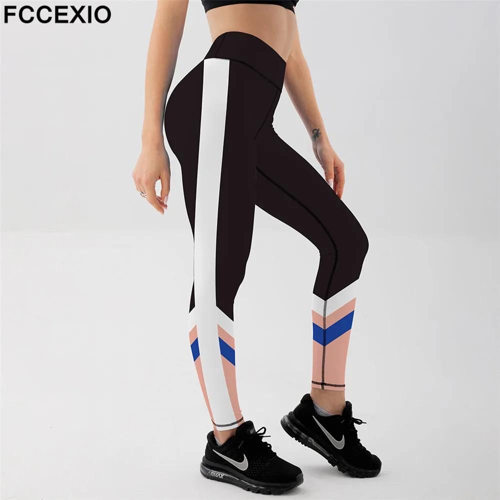 FCCEXIO 3D Black Patchwork Stripe Pattern Print Women High Waist Workout Pant Fitness Slim Soft Stretch Leggings
FCCEXIO 3D Black Patchwork Stripe Pattern Print Women High Waist Workout Pant Fitness Slim Soft Stretch Leggings