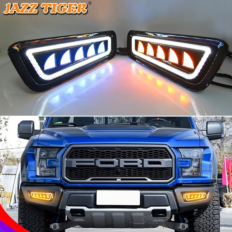 JAZZ TIGER 2PCS Flowing Yellow Turn Signal Car DRL Lamp LED Daytime Running Light For Ford Raptor SVT F150 F-150 2015 - 2019
JAZZ TIGER 2PCS Flowing Yellow Turn Signal Car DRL Lamp LED Daytime Running Light For Ford Raptor SVT F150 F-150 2015 - 2019