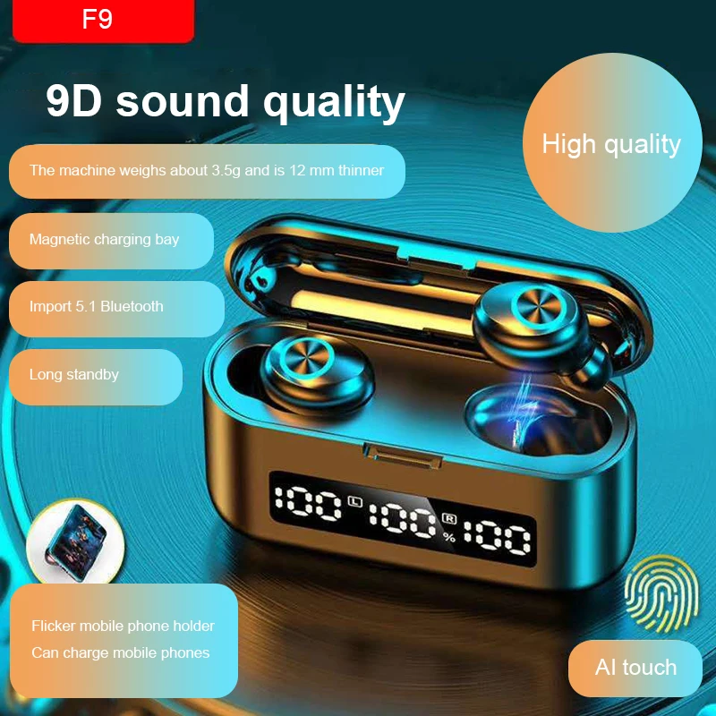 New HD Stereo Headphone Sports Waterproof Headset Wireless Bluetooth-compatible Earphone With Dual Mic Battery Charge Case
New HD Stereo Headphone Sports Waterproof Headset Wireless Bluetooth-compatible Earphone With Dual Mic Battery Charge Case