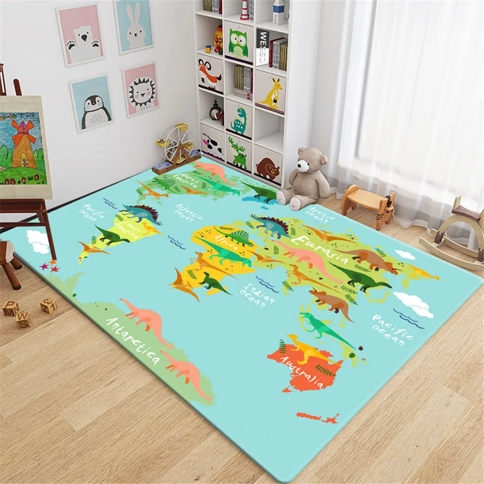 Cartoon Dinosaur Animal Map Children's Mat Cute Light Blue Sponge Rugs Kids Room Bedside Mat Flannel Bathroom Rug Crawling Mat
Cartoon Dinosaur Animal Map Children's Mat Cute Light Blue Sponge Rugs Kids Room Bedside Mat Flannel Bathroom Rug Crawling Mat