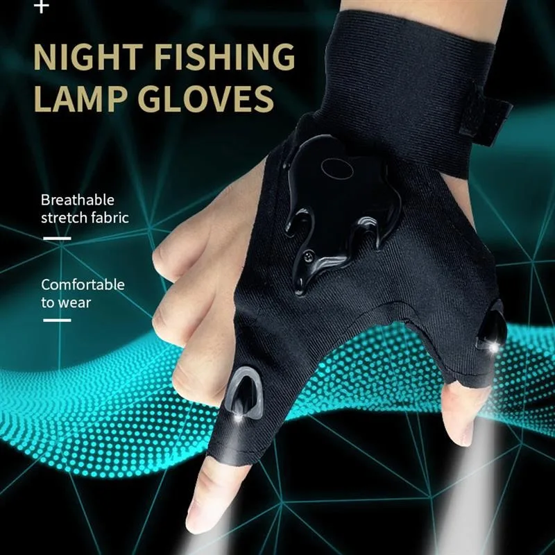 Night Light Waterproof Fishing Gloves Fingerless With LED Flashlight Outdoor Gear Cycling Adjustable Usb Charging Rescue Tools
Night Light Waterproof Fishing Gloves Fingerless With LED Flashlight Outdoor Gear Cycling Adjustable Usb Charging Rescue Tools