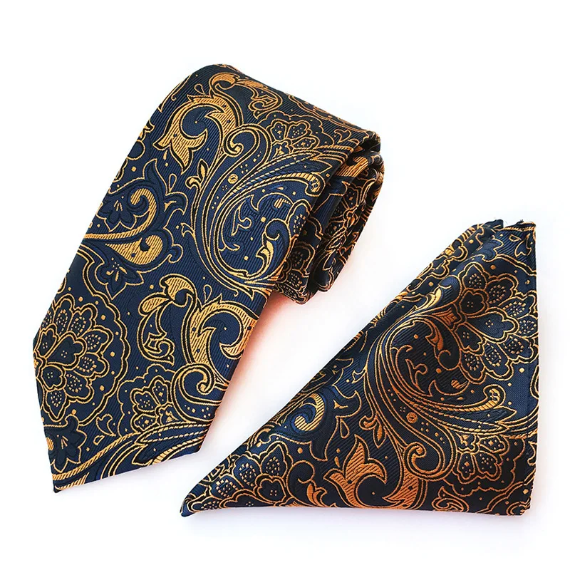 Linbaiway Paisley Floral Tie Set for Men Fashion Necktie Handkerchief Men's Classic Striped Neck Tie for Wedding Custom Logo
Linbaiway Paisley Floral Tie Set for Men Fashion Necktie Handkerchief Men's Classic Striped Neck Tie for Wedding Custom Logo