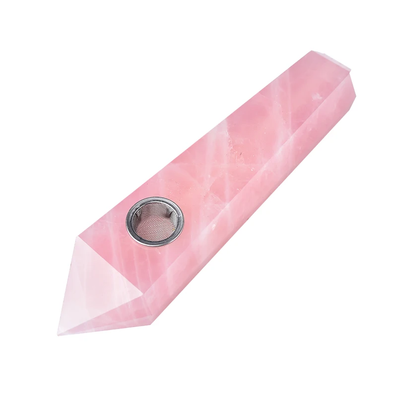 High Quality Natural Crystal Stone Rose Quartz Smokey Pipe Reiki Handmade Crafts Crystal Point Wand Gemstone Obelisk Gift
High Quality Natural Crystal Stone Rose Quartz Smokey Pipe Reiki Handmade Crafts Crystal Point Wand Gemstone Obelisk Gift
