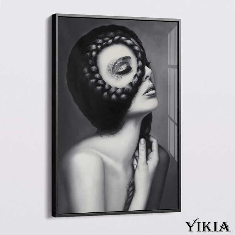 Black and White Figure Painting Art Photography Canvas Prints Modern Women Wearing Hat Posters Luxury Parlor Decorative Picture
Black and White Figure Painting Art Photography Canvas Prints Modern Women Wearing Hat Posters Luxury Parlor Decorative Picture