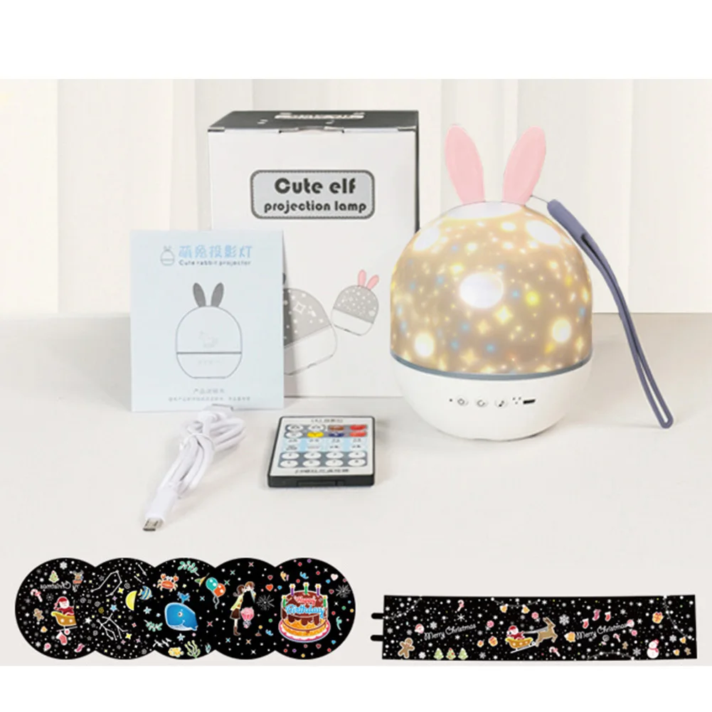 LED Projector Night Light Romantic Music Charging Rotating Projection Lamp w/Rabbit Ear for Home Party Decor Baby Sleep Lighting
LED Projector Night Light Romantic Music Charging Rotating Projection Lamp w/Rabbit Ear for Home Party Decor Baby Sleep Lighting