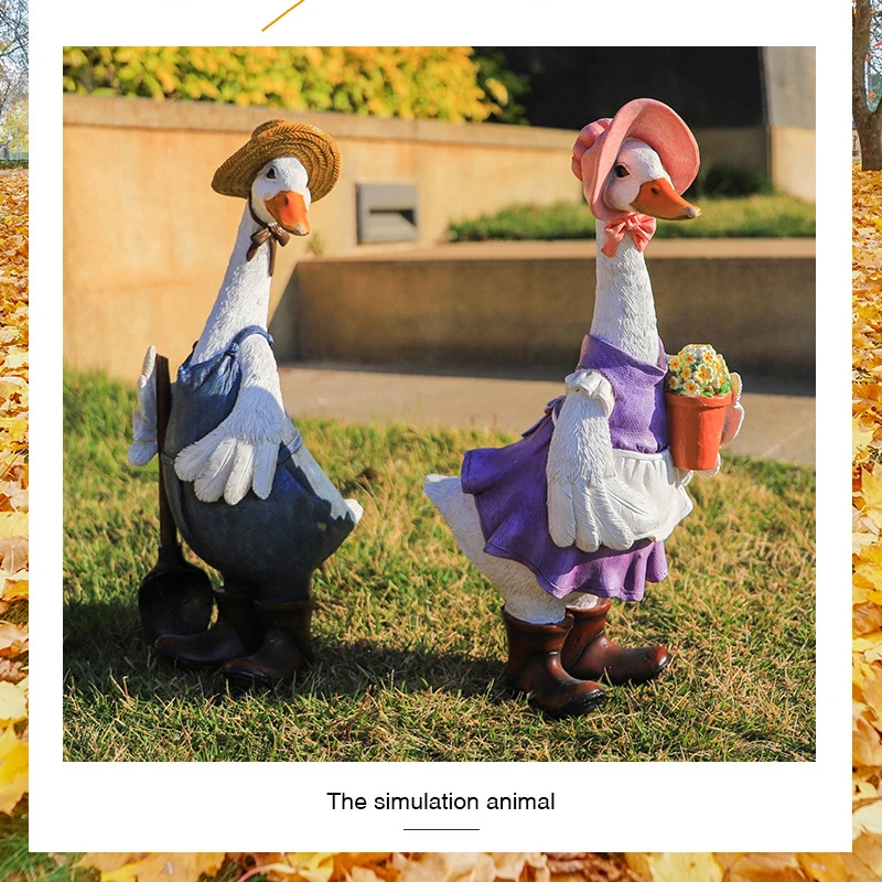 Cute Resin Duck Outdoor Statue Flexible Simulation Duck Ornaments For Outdoor Yard Lawn Garden Decorations HEE889
Cute Resin Duck Outdoor Statue Flexible Simulation Duck Ornaments For Outdoor Yard Lawn Garden Decorations HEE889