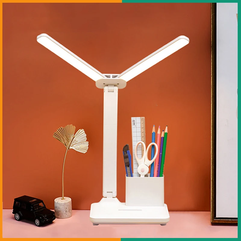 Double Lamp Type Led Desk Lamp 3 Color Touch Dimming Foldable Desk Lamp Work and Study Eye Protection Table Lights USB Plug In
Double Lamp Type Led Desk Lamp 3 Color Touch Dimming Foldable Desk Lamp Work and Study Eye Protection Table Lights USB Plug In
