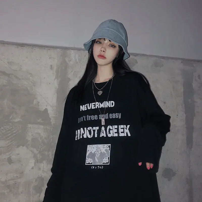 Pure cotton 2021 new autumn lovers women's Korean wind ins Harajufeng loose long sleeve female student T-shirt tide
Pure cotton 2021 new autumn lovers women's Korean wind ins Harajufeng loose long sleeve female student T-shirt tide