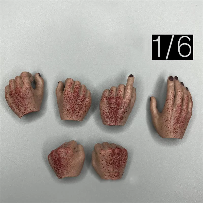 Scale 1/6th Model 6PCS/SET Zombie Hand Model For Usual 12inch Doll Action Collectable
Scale 1/6th Model 6PCS/SET Zombie Hand Model For Usual 12inch Doll Action Collectable