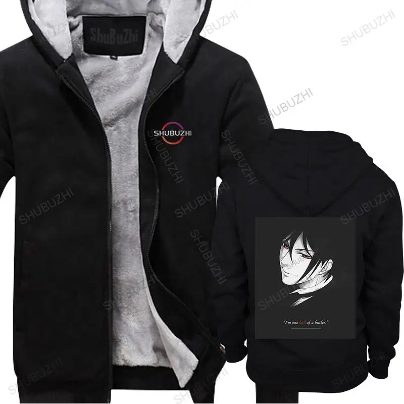 

Nieuwe BLACK BUTLER Kuroshitsuji Anime Manga mannen Wit Zwart thick hoodies Maat Zomer Korte Mouwen Katoenen hoodie jacket Top