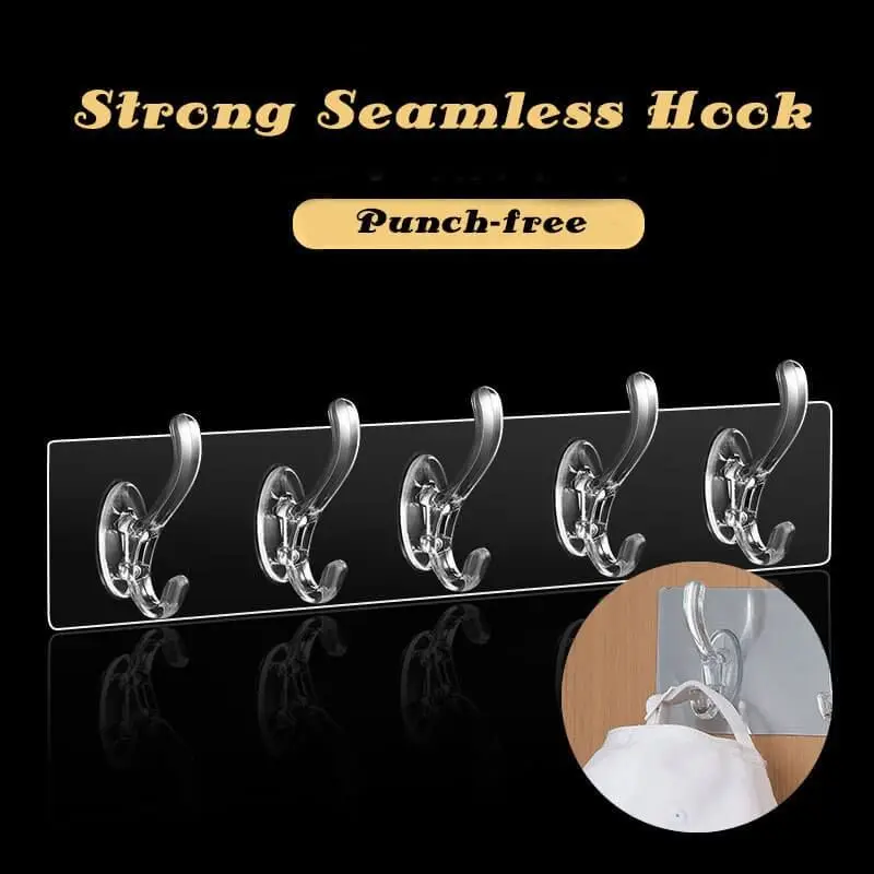 Transparent Non-marking Strong Sticking Hook Punch-free Hooks Bathroom Hook Strong Seamless Kitchen Hooks Storage Rack Organizer
Transparent Non-marking Strong Sticking Hook Punch-free Hooks Bathroom Hook Strong Seamless Kitchen Hooks Storage Rack Organizer