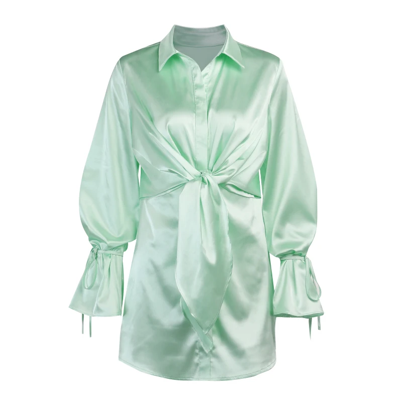 InstaHot Silk Bandage Shirt Dress Long Sleeve Button Elegant Casual Lady Flare Sleeve Mini Dress 2021 Fashion High Street Dress
InstaHot Silk Bandage Shirt Dress Long Sleeve Button Elegant Casual Lady Flare Sleeve Mini Dress 2021 Fashion High Street Dress