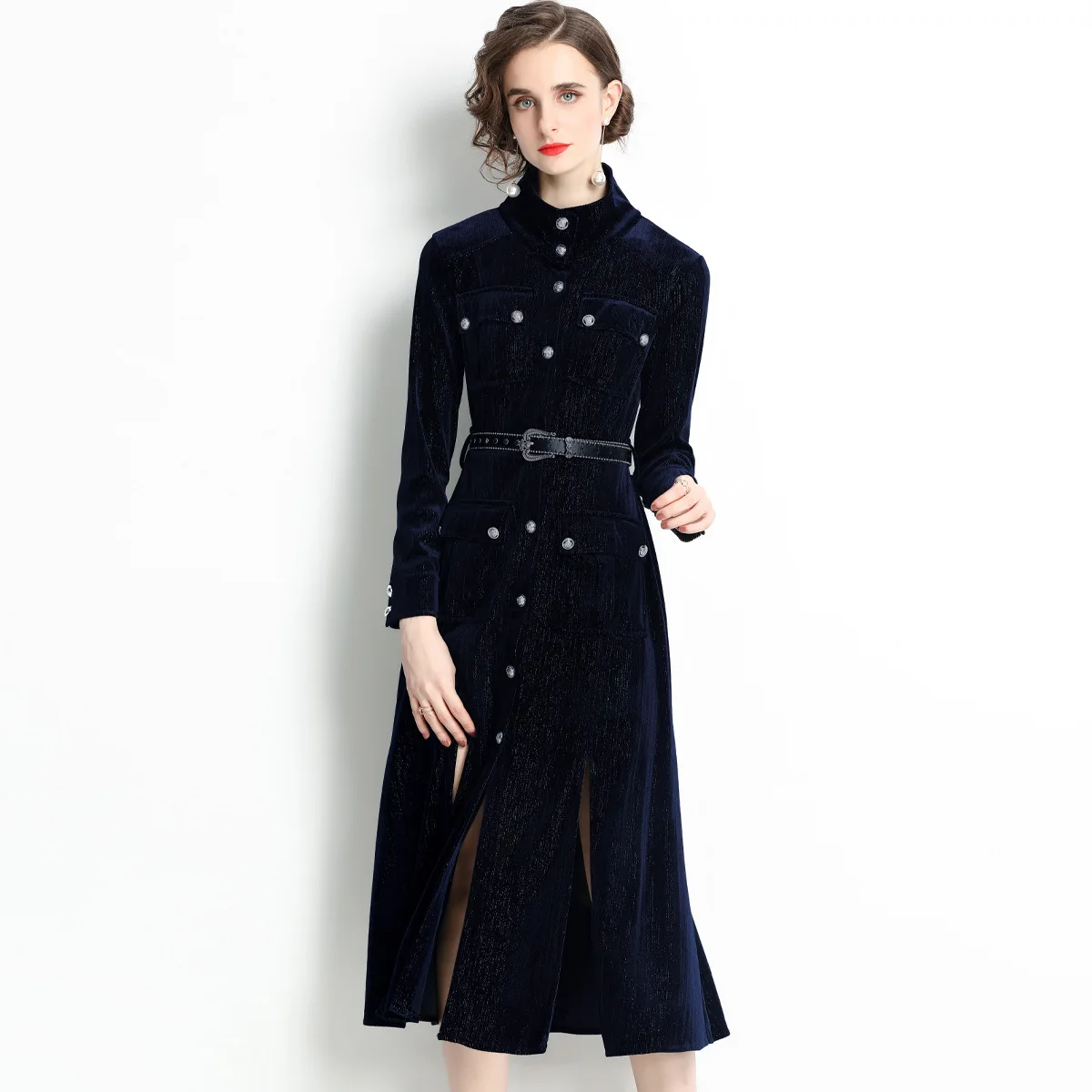 Donsignet Velvet Long Sleeve Shirt Dress for Women Autumn Winter New Adjustable Waist Mid-Length Dress for Women
Donsignet Velvet Long Sleeve Shirt Dress for Women Autumn Winter New Adjustable Waist Mid-Length Dress for Women