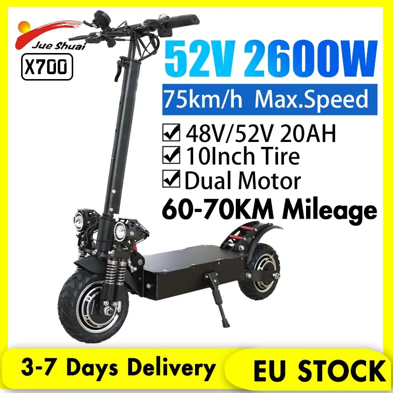 EU STOCK 52V 2600W Двойной Мотор электрические скутеры взрослые 70KM большой радиус действия складной электрический скутер 75 км/ч Максимальная скоро...
EU STOCK 52V 2600W Двойной Мотор электрические скутеры взрослые 70KM большой радиус действия складной электрический скутер 75 км/ч Максимальная скоро...