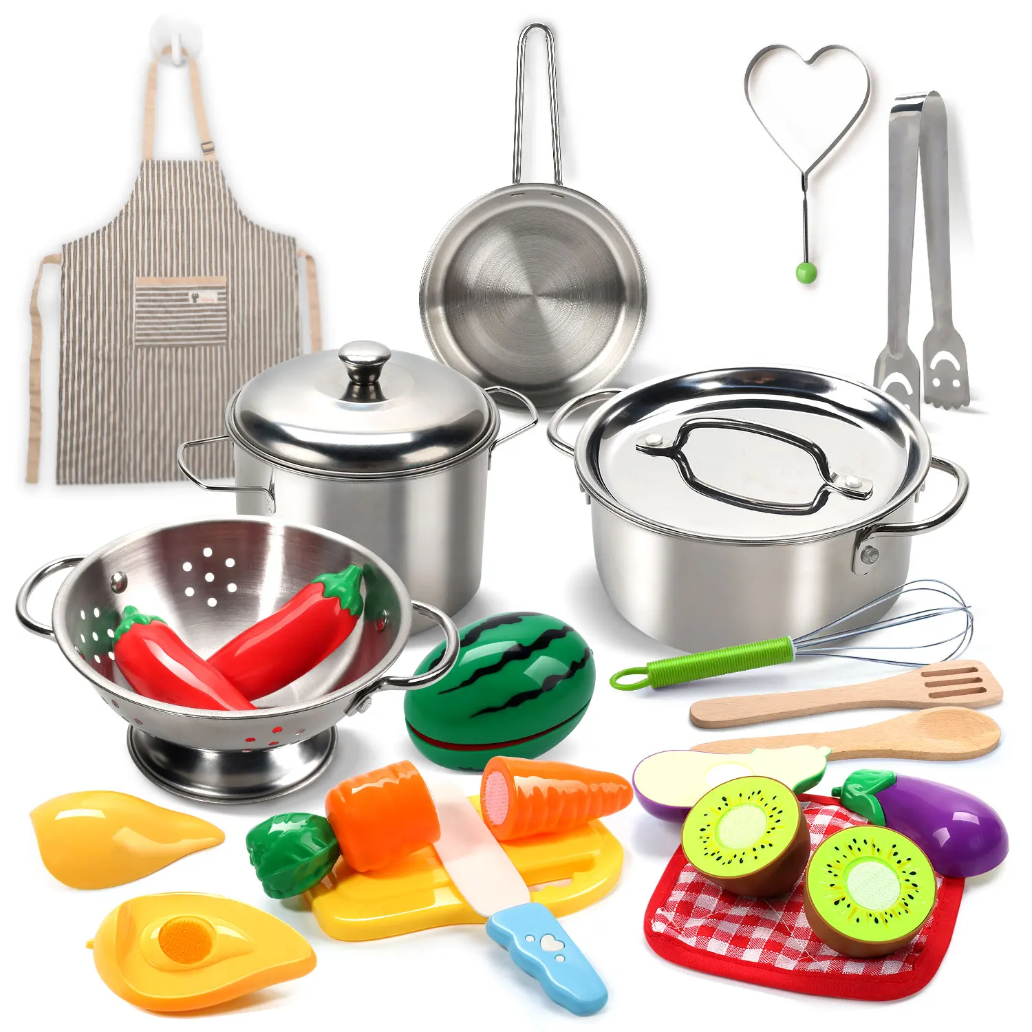 Kids Kitchen Pretend Play Toys,Play Cooking Set, Cookware Pots and Pans Playset, Peeling and Cutting Play Food Toys,
Kids Kitchen Pretend Play Toys,Play Cooking Set, Cookware Pots and Pans Playset, Peeling and Cutting Play Food Toys,