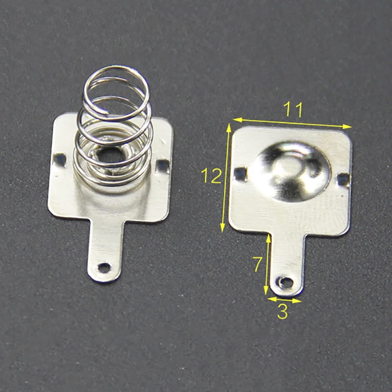 50 шт. пружинные контактные пластины для 5-й пружины аккумулятора AA 12 х11 мм |