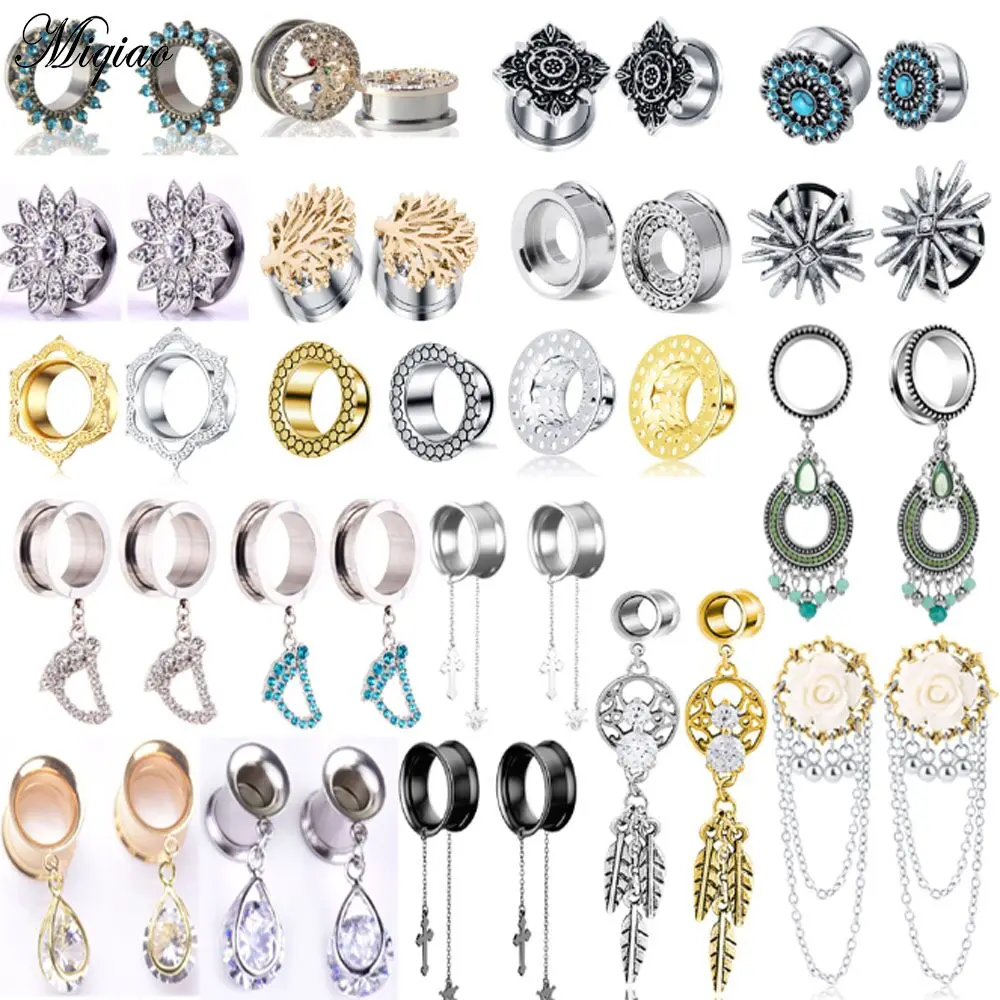 Miqiao 2pcs Stainless Steel Dangle Gauges Ear Tunnels and Plugs Flesh Piercings Screw Fit Ear Stretched Piercing Body Jewelry
Miqiao 2pcs Stainless Steel Dangle Gauges Ear Tunnels and Plugs Flesh Piercings Screw Fit Ear Stretched Piercing Body Jewelry