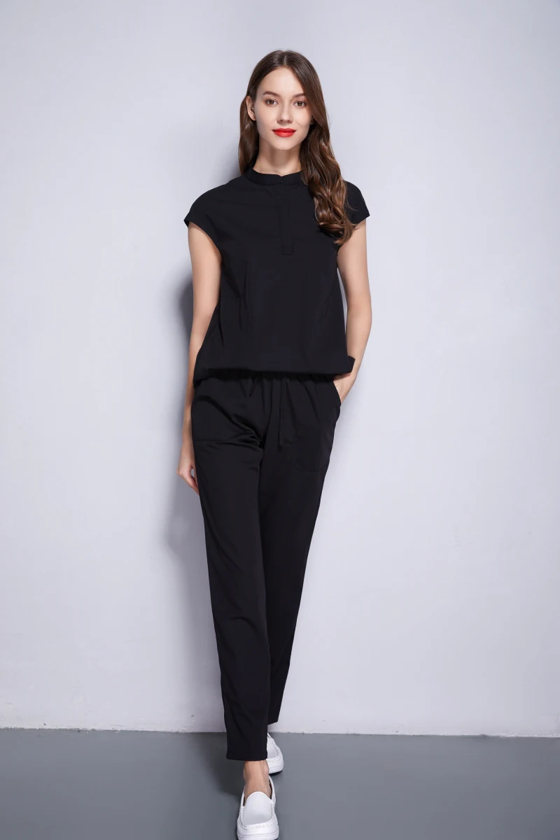 Sleeveless stand collar fashion women's scrubs set face and skin spa uniform beauty salon working clothes leisure wear
Sleeveless stand collar fashion women's scrubs set face and skin spa uniform beauty salon working clothes leisure wear