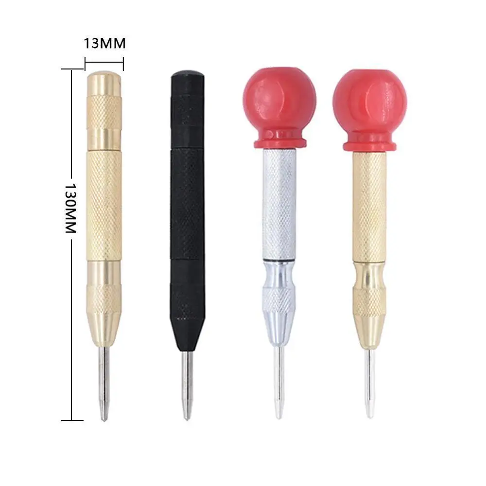 Automatic Center Punch Spring Loaded Marking Hole Carbon Gold Body Color Optional Color/Silver Steel