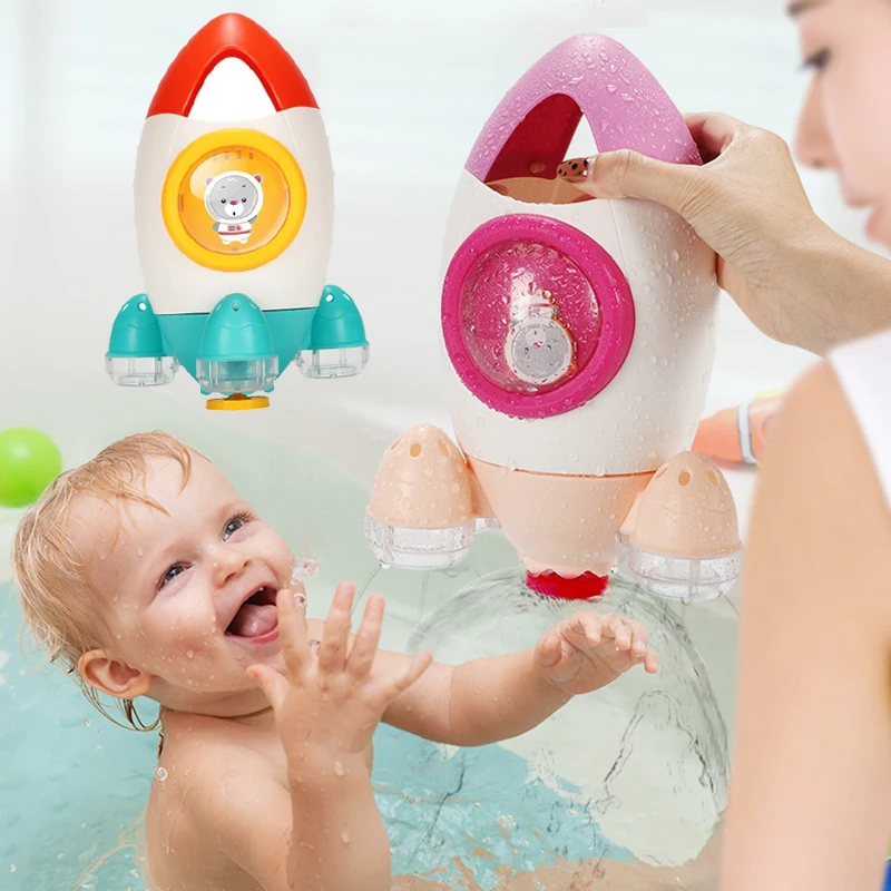 Cute Rocket Shape Rotable Water Spray Toy Bath Beach toys For Kids Indoor Outdoor Supplies M09
Cute Rocket Shape Rotable Water Spray Toy Bath Beach toys For Kids Indoor Outdoor Supplies M09
