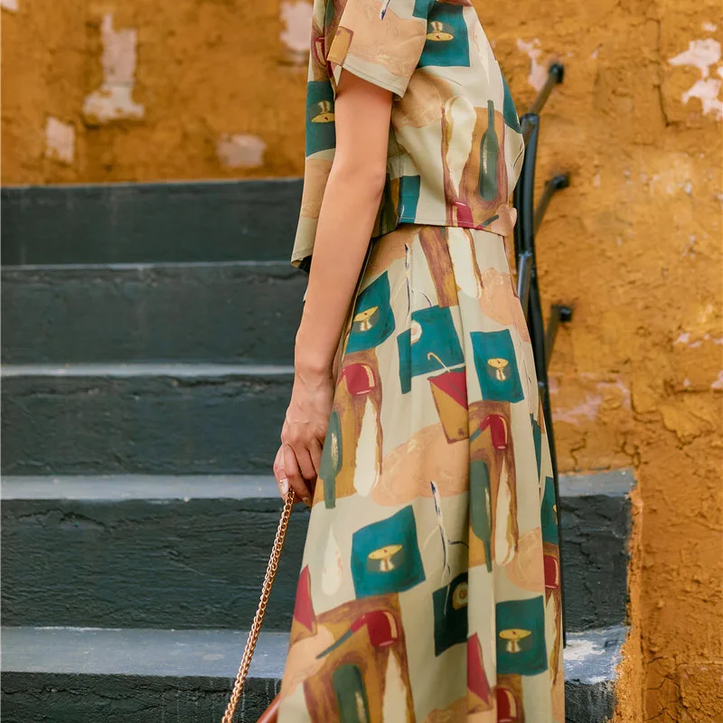 Korea Two Piece Set Print Pattern Vintage Fashion New Top Small Fresh Pocket Goddess Fan Elegant Casual Style Loose Set #2691
Korea Two Piece Set Print Pattern Vintage Fashion New Top Small Fresh Pocket Goddess Fan Elegant Casual Style Loose Set #2691