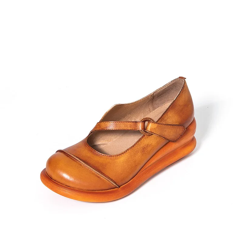 Johnature Wedges High Heels Genuine Leather Pumps Women Shoes 2021 New Spring Hook & Loop Round Toe Retro Platform Shoes
Johnature Wedges High Heels Genuine Leather Pumps Women Shoes 2021 New Spring Hook & Loop Round Toe Retro Platform Shoes