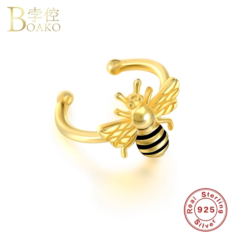 Boako S925 Sterling Silver Clips on Earring Geometric European American Cute Bee No Piercing Fake Cartilage Earrings Pendientes
Boako S925 Sterling Silver Clips on Earring Geometric European American Cute Bee No Piercing Fake Cartilage Earrings Pendientes
