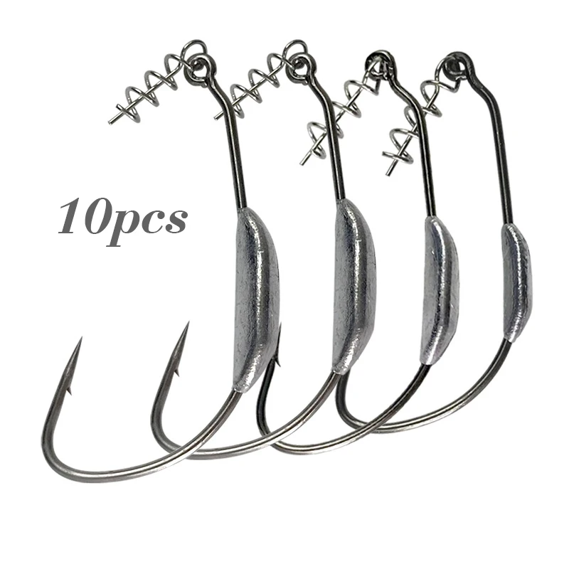 10pcs 4.8cm 5g Fishhook Barbed Lure Hook Weedless Weighted Spring Lock Twistlock Swim Bait Fishing Hooks Pesca Iscas Fish Tackle
10pcs 4.8cm 5g Fishhook Barbed Lure Hook Weedless Weighted Spring Lock Twistlock Swim Bait Fishing Hooks Pesca Iscas Fish Tackle
