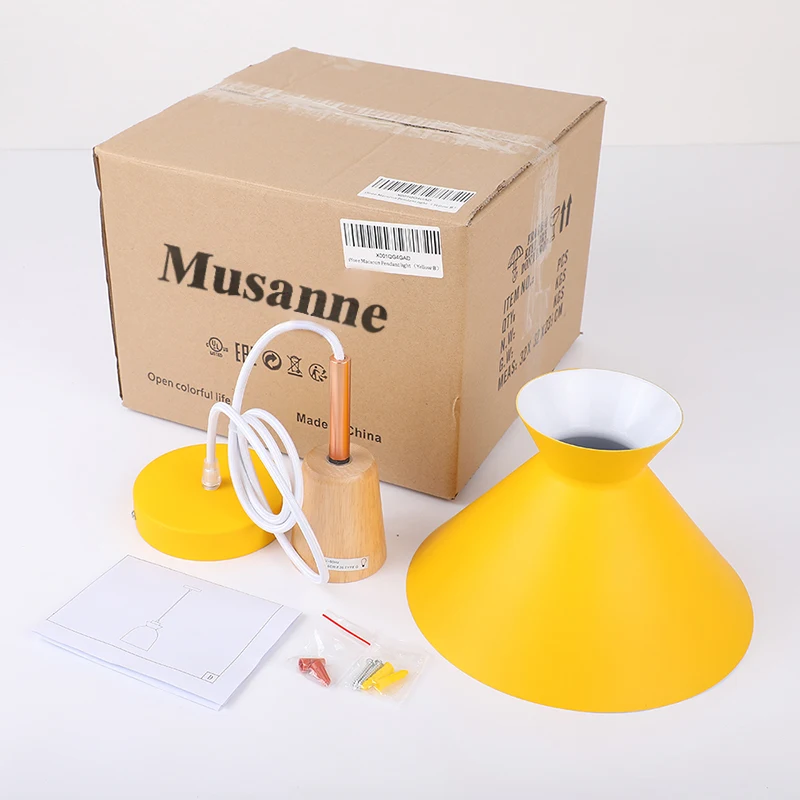 Musanne Pendant Lights modern Pendant Lamps Colorful Dining Room Restaurant Coffee Bedroom Lighting Iron+Solid Wood E27 Holder
Musanne Pendant Lights modern Pendant Lamps Colorful Dining Room Restaurant Coffee Bedroom Lighting Iron+Solid Wood E27 Holder