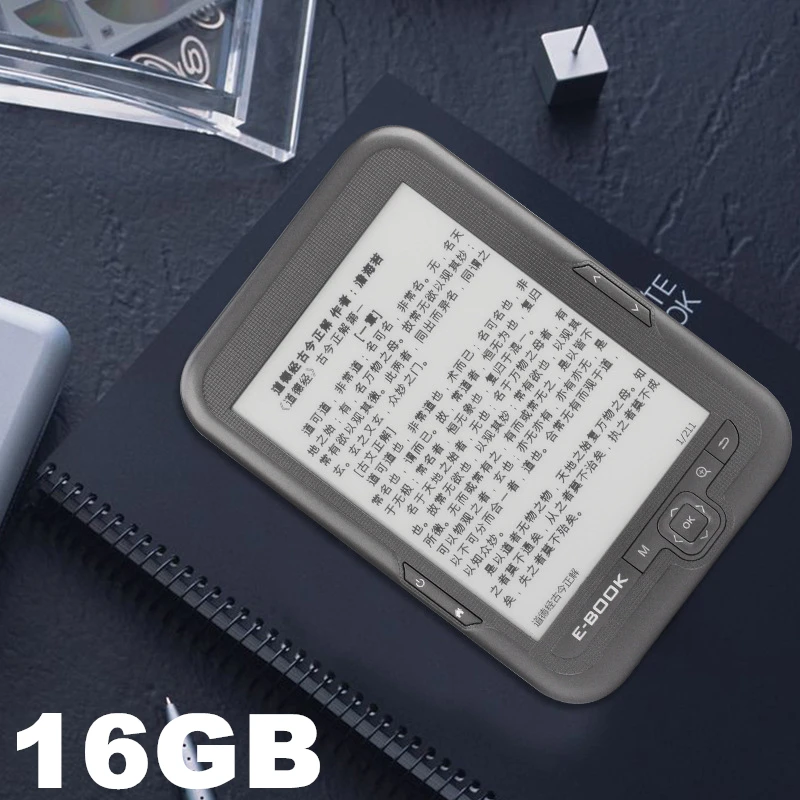 Новинка! Тоньше 8 GB/16 GB 6 ''e book Reader дюймов e ink FB2 русская электронная книга